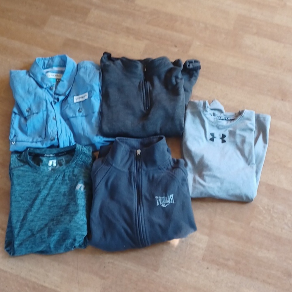 Boy long sleeve shirt and jacket lot size medium